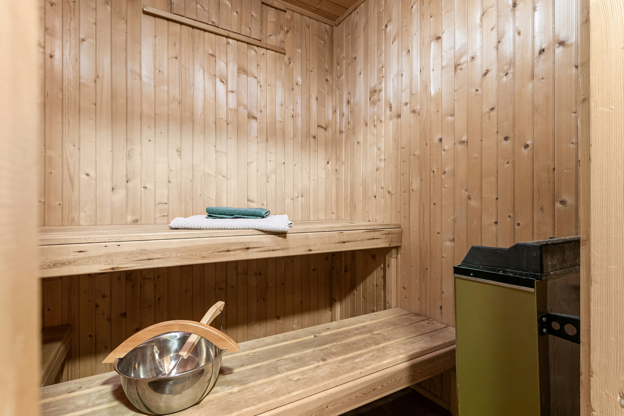Finished sauna interior